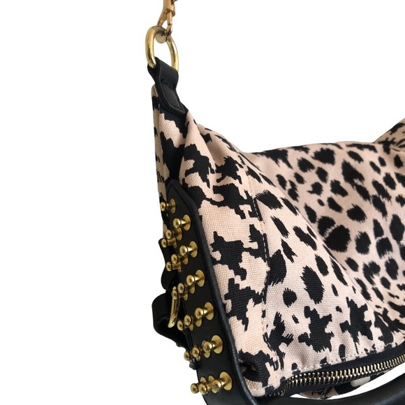 Alexander McQueen Leather Canvas Houndstooth Large Tote Crossbody - Picture 13 of 14